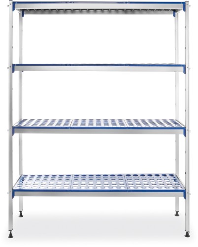 HENDI Regalsystem Aluminium - 1280x405x(H)1685 mm