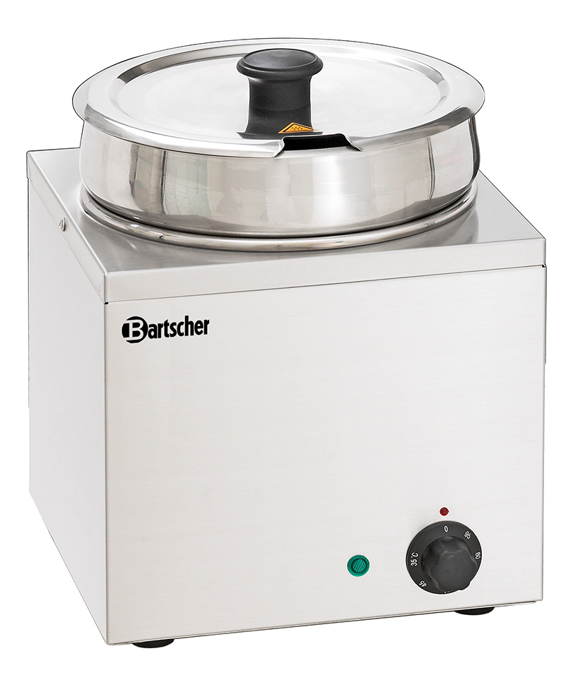 Bartscher Bain Marie Hotpot, 1x Topf, 6,5 L |Temperaturbereich bis: 95 °C | Maße: 25,5 x 28 x33,0 cm. Gewicht: 4,5 kg