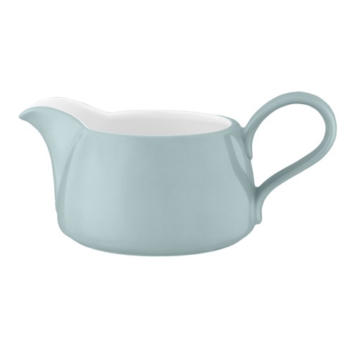 Seltmann Sauciere 0,60 l, rund, Form: Coup Fine Dining, Dekor: 57271 türkis, hohe Kantenschlagfestigkeit, Made in Germany