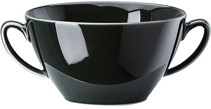 Mesh Colours Forest (Dunkelgrün) von Rosenthal, Suppen-Obertasse, aus Porzellan