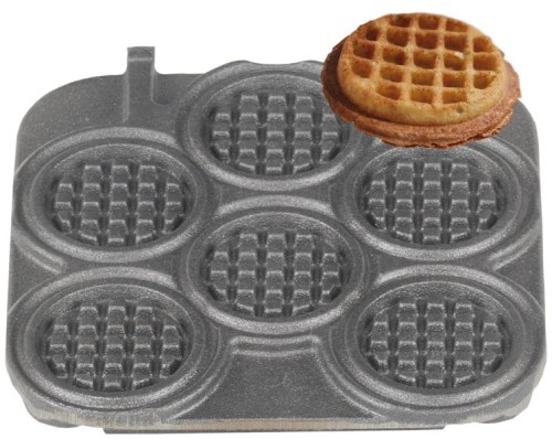 NEUMÄRKER Waffel-Taler Backplattensatz für Backsystem unbeschichteter Grauguss