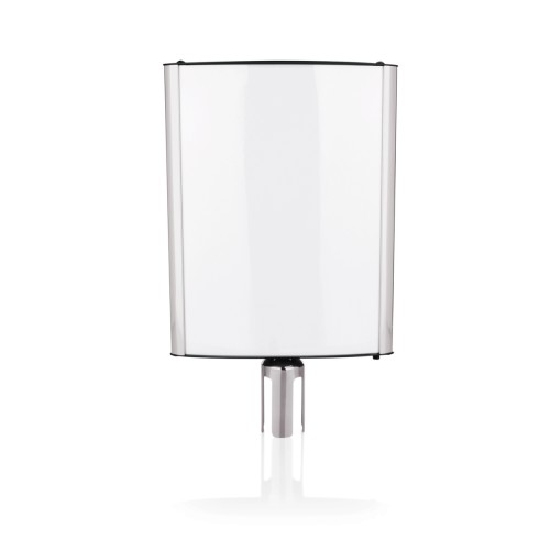 Schilderhalter, DIN A4. Gurtanschlüsse mit 4 Wege System, Gurtband auswechselbar, Gewicht 10 kg, Höhe 95 cm, Pfosten Ø 10 cm, Bodenteller Ø