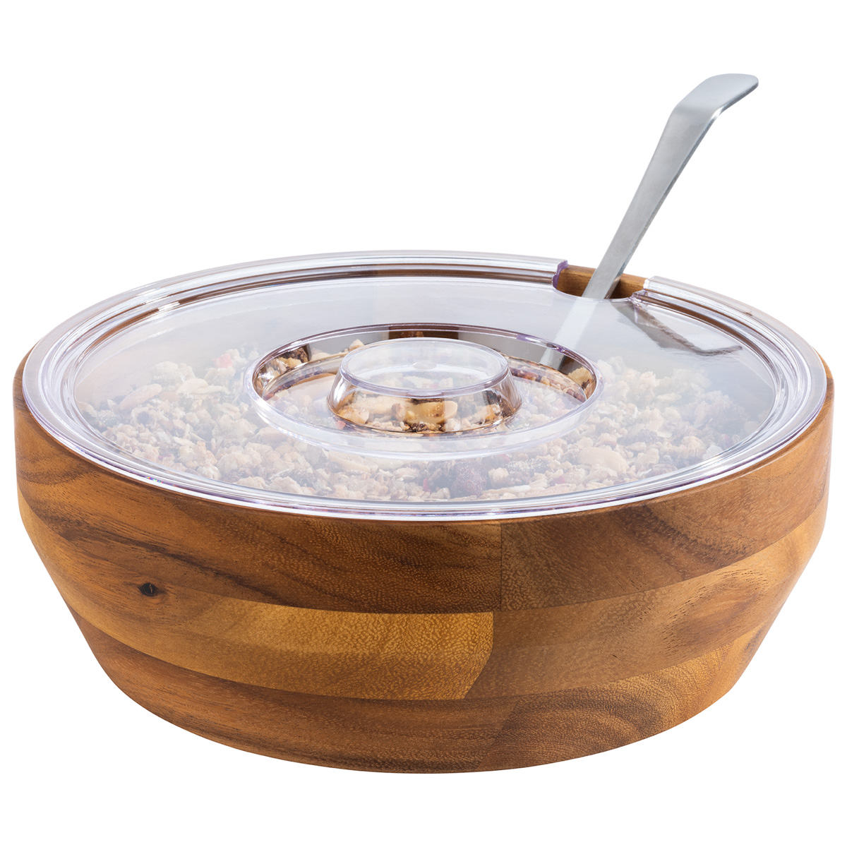 Schale -ACACIA-, Ø 25 cm, H: 8,5 cm, Akazienholz, geölt, 2,5 Liter