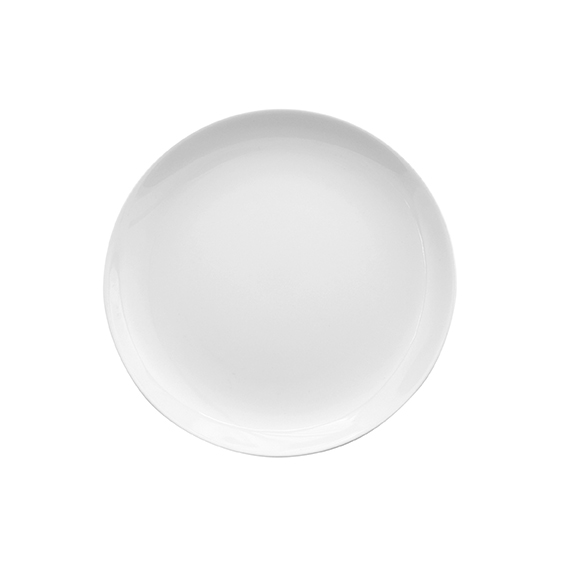 Teller flach coup 17 cm - Form: Universo - weiss, - aus Porzellan. Hersteller: Eschenbach. "Made in, Germany".