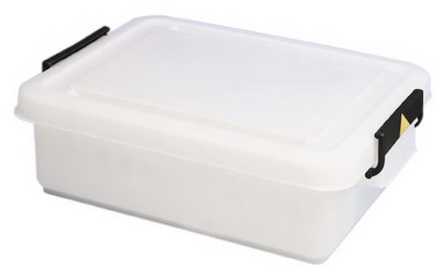 Behälter 20 L 53/40/16cm, Klemmdeckel-Befestigung