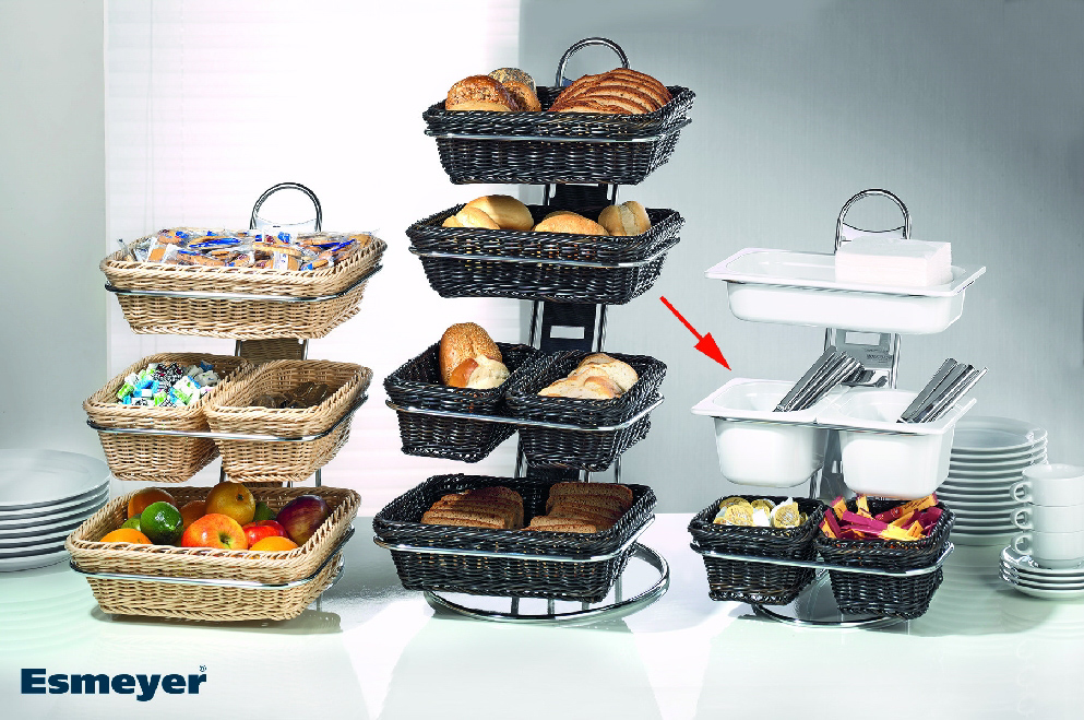 -GN 1/6 Behälter - ECO LINE- 17,6 x 16,2 cm, Tiefe: 100 mm Melamin, weiß, 1 Liter