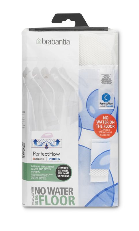 Brabantia Bügeltischbezug Gr.C 124x45 cm, Bezug „Perfect Flow“