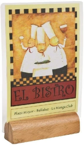 Menükartenaufsteller aus Holz