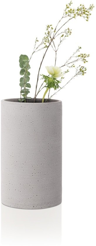 BLOMUS Vase - Light Grey, H 20 cm, Ø 12 cm - S