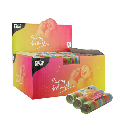 3 Luftschlangen 4 m farbig "Motiv sortiert" von PAPSTAR