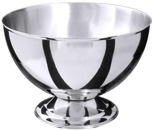 Bowlekübel aus Edelstahl 18/10, hochglänzend, mit gebördeltem Rand, schwere Qualität Volumen: 9 l, Durchmesser: 35 cm, Höhe: