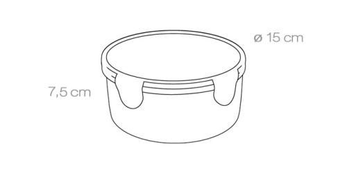 Dose FRESHBOX 0.8 l, rund