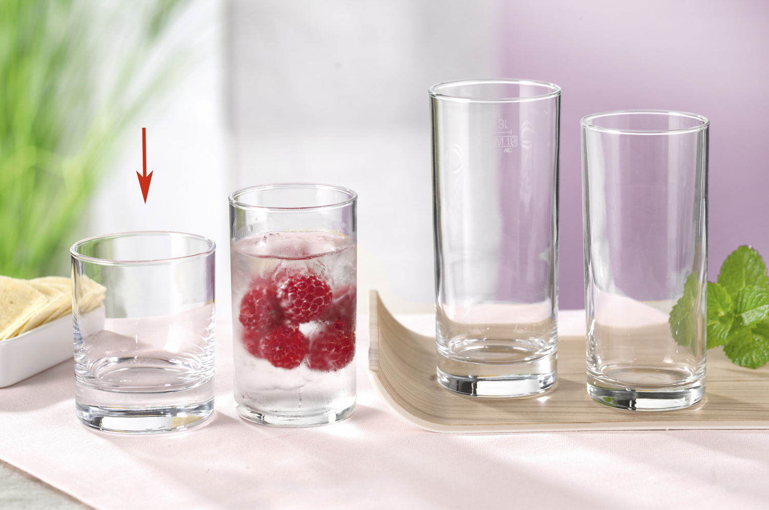 Becherglas STOCKHOLM, Inhalt: 0,27 Liter, Höhe: 92 mm, Durchmesser: 76 mm.