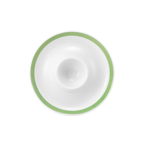 Seltmann Eierbecher mit Ablage, rund, Form: Community, Dekor: 57394 Pinselband 7, hohe Kantenschlagfestigkeit, Made in Germany