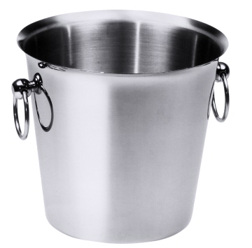 Sektkühler FLORIDA , hochglänzend, mit zwei Fallgriffen, aus Edelstahl, Höhe: 18,5 cm, Durchmesser: 18,5 cm