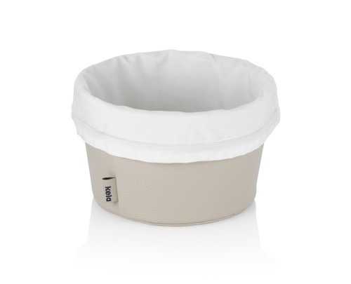Brotkorb Grana PU-Leder silbergrau 11,0 cm 19,0 cm von Kela