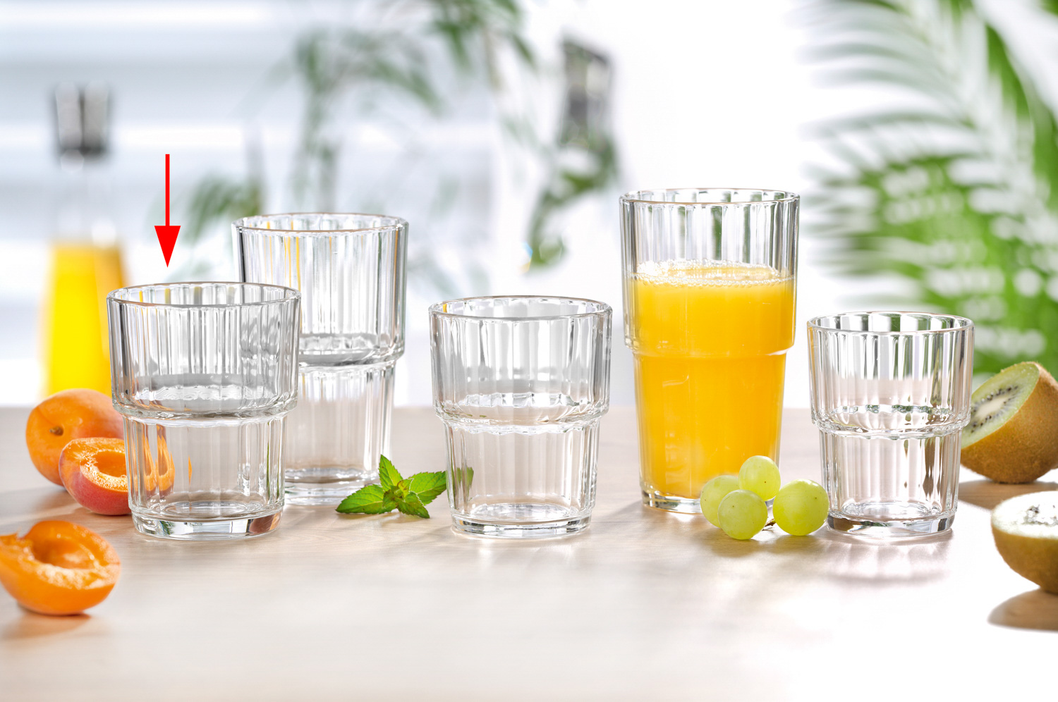 Saftglas NORVEGE, Inhalt: 0,16 Liter, Höhe: 82 mm, Durchmesser: 65 mm, stapelbar, Arcoroc.