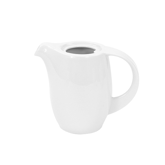 Kaffeekanne Unterteil 0,33 l - Form: Universo -, weiss - aus Porzellan. Hersteller: Eschenbach., "Made in Germany".