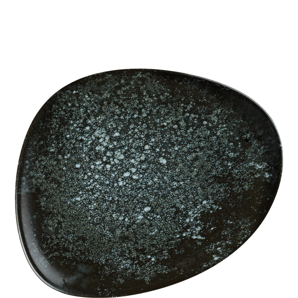 Cosmos Black Vao Teller flach 24cm - Bonna Premium Porcelain