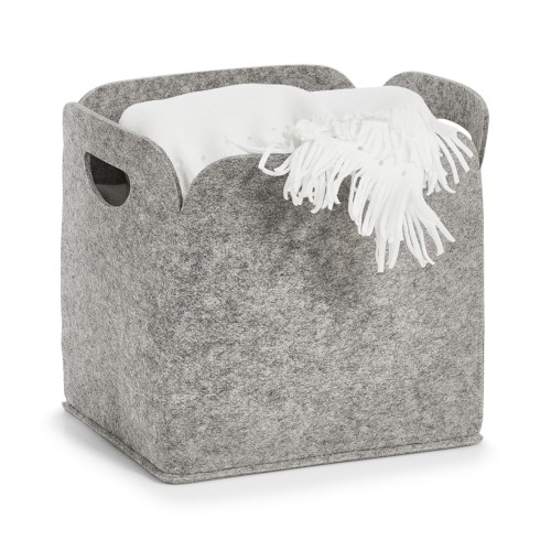 Aufbewahrungskorb, Filz, 30x24x30 cm. Farbe: grau. Mit diesem hochwertigen Aufbewahrungskorb aus Filz können Sie nicht nur wunderbar Ordnung