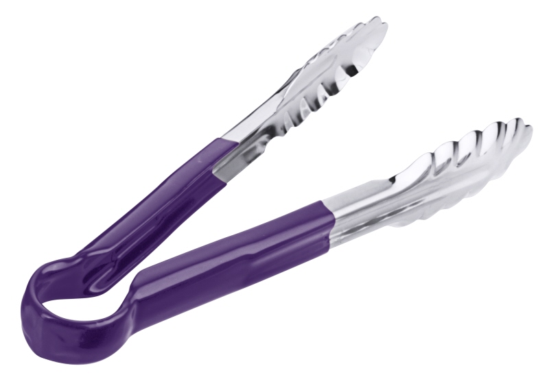Küchenzange 24 cm HACCP aus Edelstahl in der Farbe violett Länge: 24 cm
