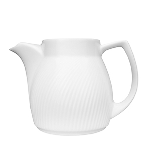 Kaffeekanne Unterteil 0,30 l - Form: Swing Time -, weiss - aus Porzellan. Hersteller: Eschenbach., "Made in Germany".