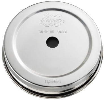 I Genietti Schraubdeckel m. Loch f. Trinkhalm * - aus Edelstahl (Quattro Stagioni) - Bormioli Rocco Professional