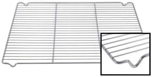 Kuchenüberzuggitter aus Edelstahl 18/10, elektropoliert, Drahtstärke 2,5 mm, Rahmendraht 6 mm, extra schwere Qualität Länge: 44 cm, Breite: