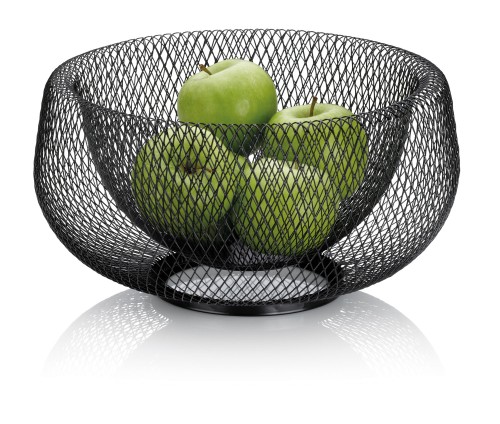 KELA Fruchtkorb Marlo Metall schwarz 14,5cm 28,5cmØ