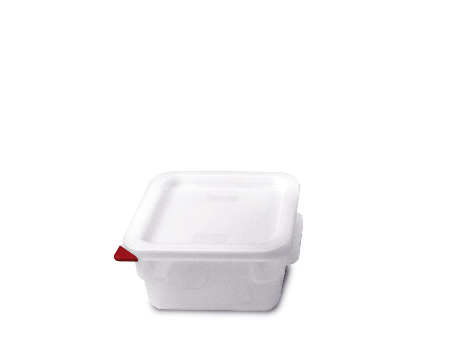 ARAVEN quadratischer Behälter aus Polypropylen mit Deckel und 2 Liter Fassungsvermögen, durchsichtig