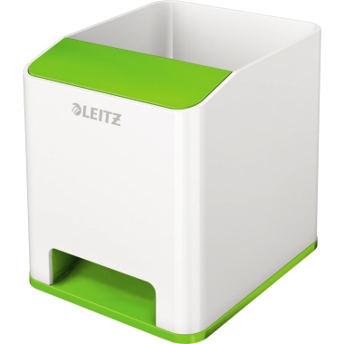 Leitz Stifteköcher WOW 9 x 10 x 10,1 cm (B x H x T) Polystyrol grün/weiß, Maße: 9 x 10 x 10,1 cm (B x H x T), inkl.