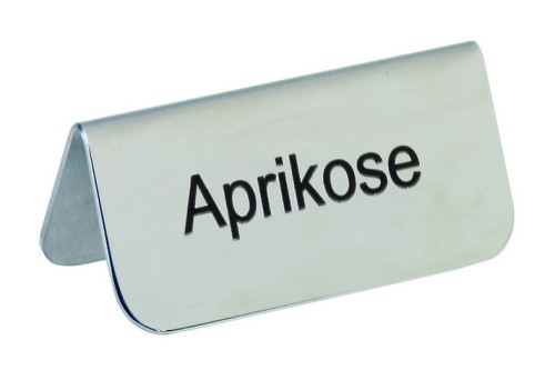 ACCESSOIRE Schild Modell Edelstahl Aufstellschild aus Edelstahl, individuelle Beschriftung (gelasert, anthrazit)