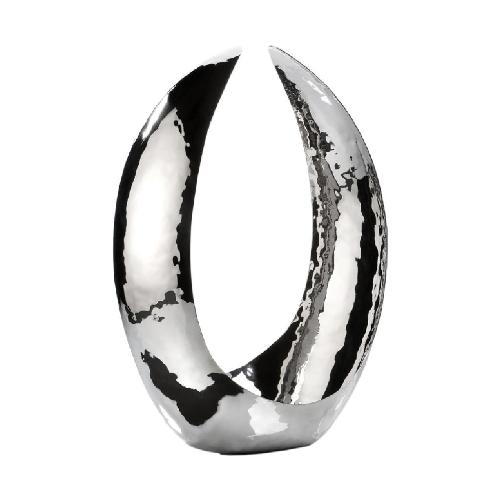 Schale WINGS 34x22cm, H:48cm, gehämmert