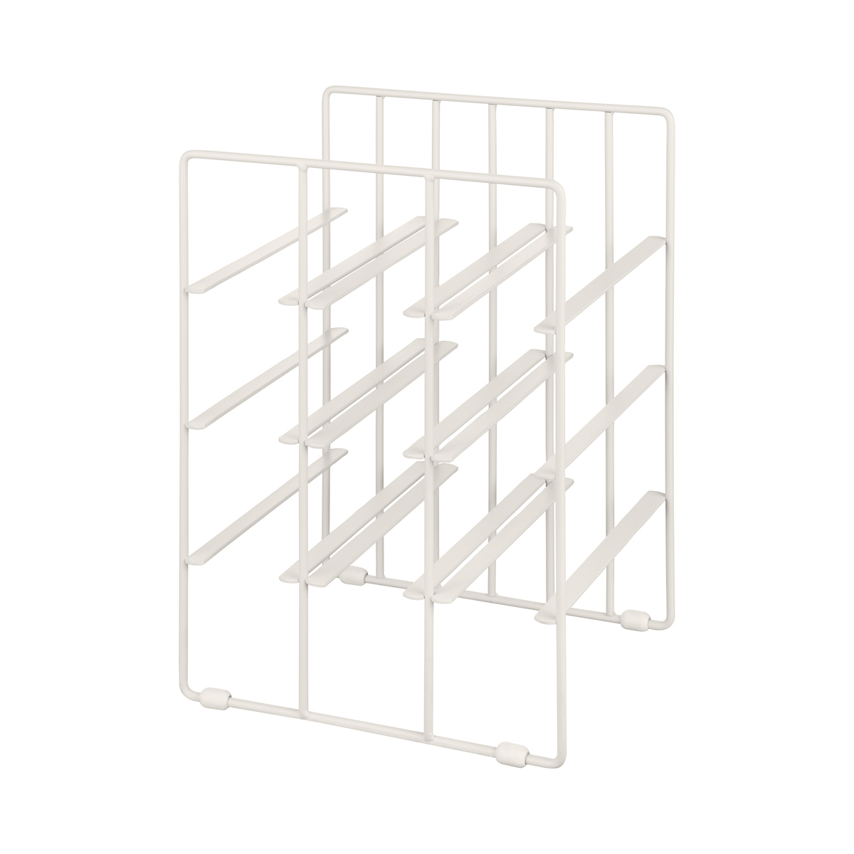 Weinflaschenregal -PILARE- Moonbeam für 9 Flaschen. Material: Stahl pulverbeschichtet. Von Blomus.