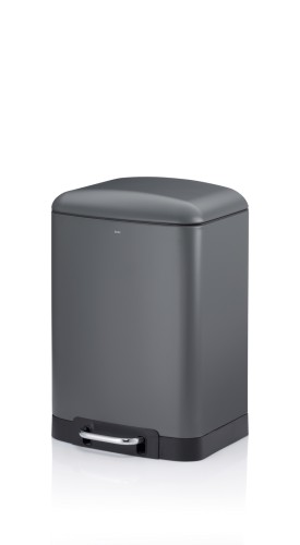 Treteimer Davino Metall grau Sil. Close 27,0x23,5x40,0 cm 12,0l von Kela