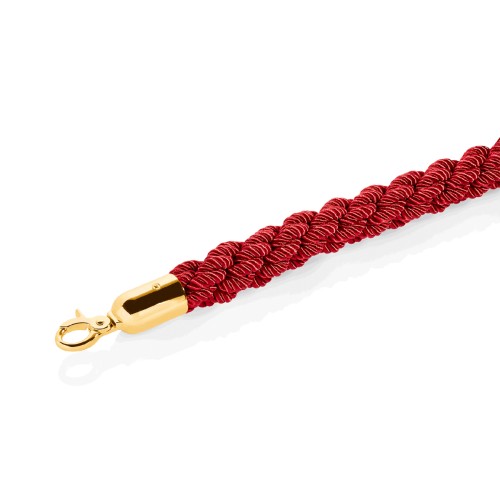 Verbindungskordel, Beschläge goldfarben. Material: Edelstahl, Polyester. Serie: Classic. Durchmesser: 3,2 cm. Farbe: rot. Maße: Länge: