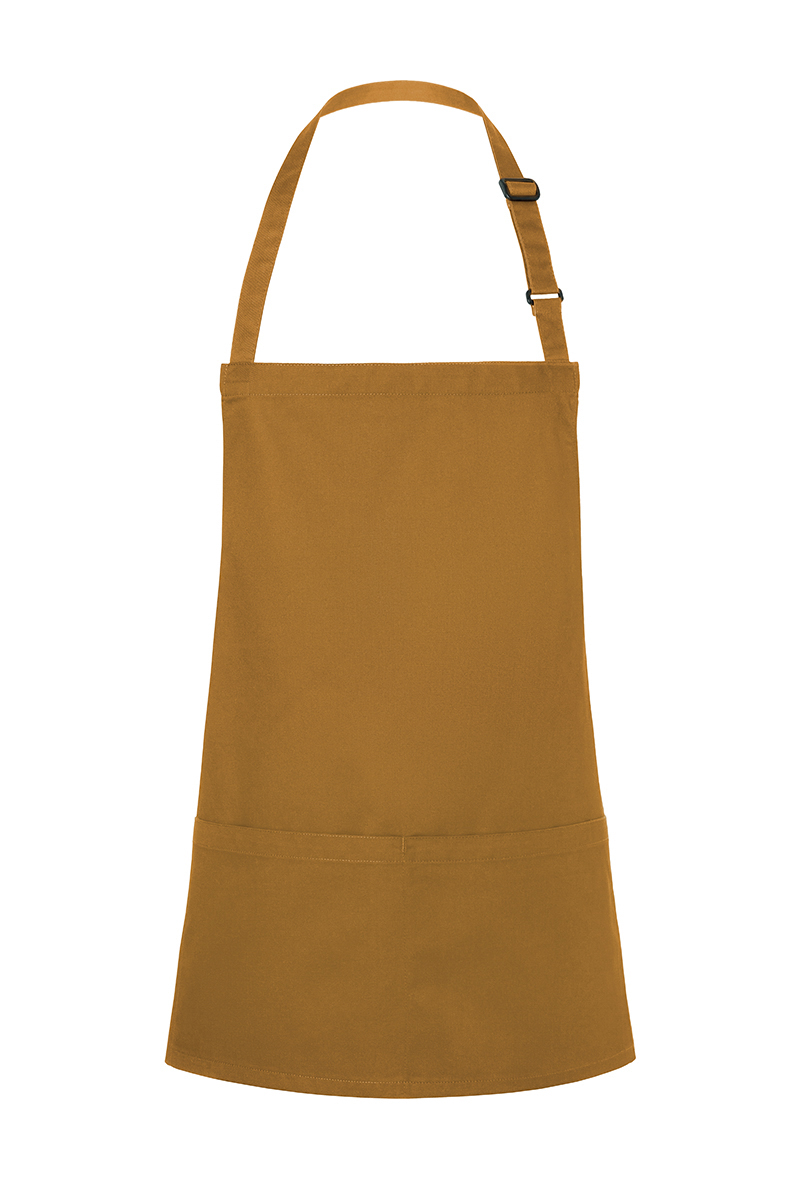 Kurze Latzschürze Basic mit Schnalle und Tasche - Maße: 75 x 60 cm (Breite x Länge)