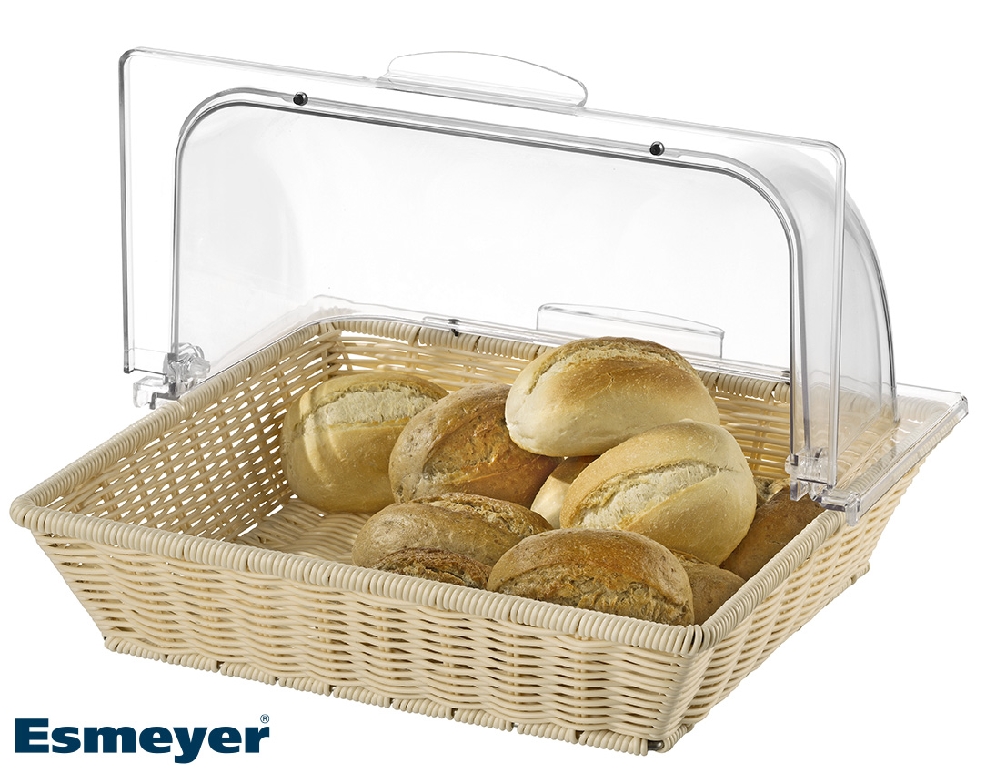 Hendi Brotkorb GN 2/3 mit Rolltop-Haube Korb gefertigt aus verstärktem Polypropylen Rolltop-Deckel gefertigt aus Polycarbonat.