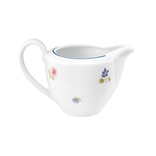 Seltmann Gießer 1 0,15 l, rund, Form: Community, Dekor: 57390 Streublume blaue Linie, hohe Kantenschlagfestigkeit, Made in Germany