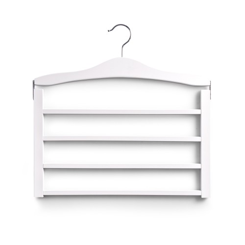 Zeller Mehrfach-Hosenbügel, weiß, Buche