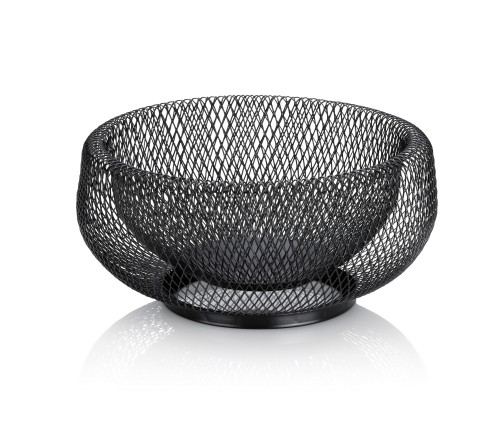 KELA Fruchtkorb Marlo Metall schwarz 11,0cm 22,5cmØ