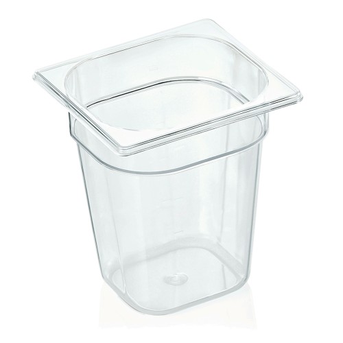 GN 1/6 Behälter, mit Skalierung. Material: Polycarbonat. Serie: GN 94. Inhalt in Litern: 2,8. Maße: Höhe: 200 mm