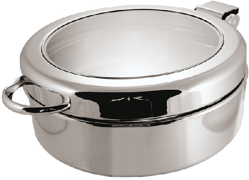 Sambonet Buffet Atlantic Edelstahl/Glas rund Speisenwärmer ABS 40