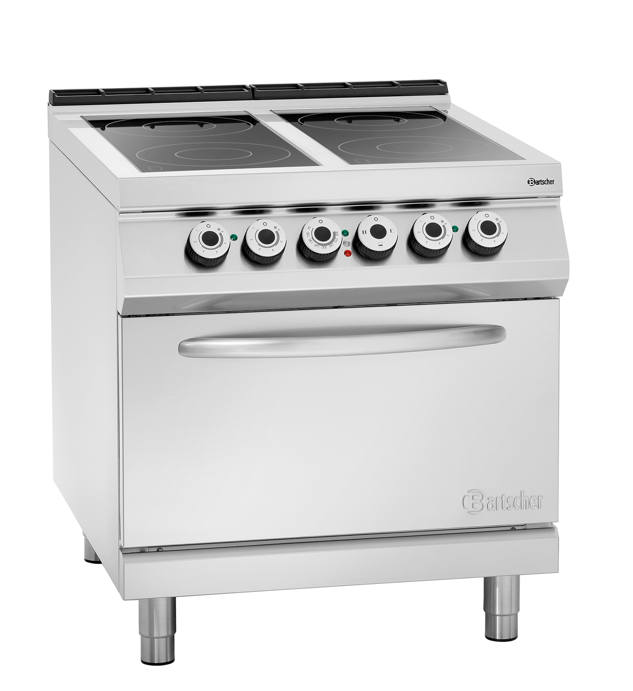 Bartscher 4 Felder Elektroherd, EBO 2/1GN |Inklusive: - | Maße: 80 x 90 x 90,0 cm. Gewicht:101,6 kg