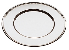 Platzteller Ø 33 cm 18/8 Edelstahl hochglanzpoliert mit Fadendekor spülmaschinengeeignet stapelbar