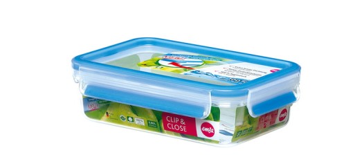Emsa CLIP & CLOSE Frischhaltedose 0,8L rechteckig, Maße: 19,7 x 13,6 x 5,9 cm Material: Kunststoff, mit Soft-Touch-Clips