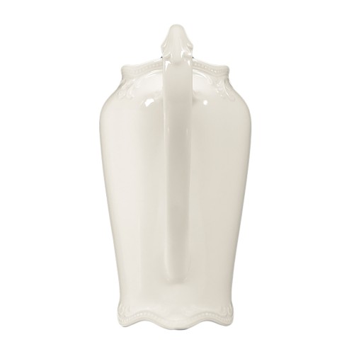 Seltmann Unterteil zur Kaffeekanne 1,10 l, rund mit Relief, Form: Rubin, weiss cream, hohe Kantenschlagfestigkeit, Made in Germany