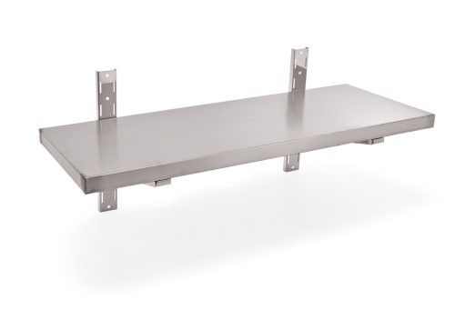 Wandregal. 1 Boden. Chromnickelstahl. höhenverstellbare Böden. Maße: 100 x 35 cm.