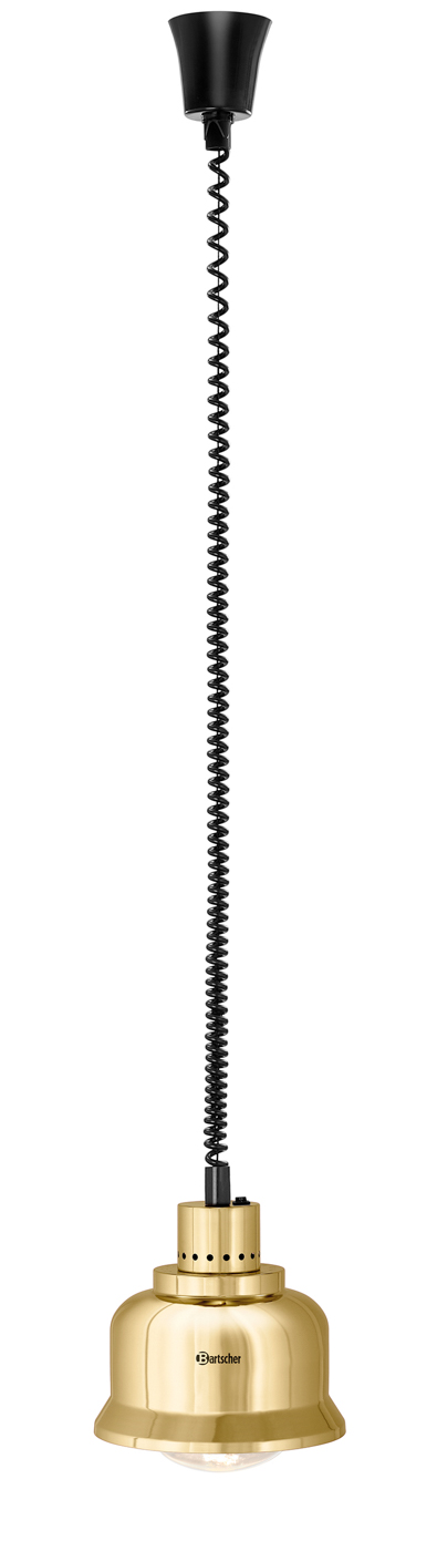 Bartscher Wärmelampe IWL250D GO | Art derWärmequelle: Infrarotlampe(n) | Maße: 23 x 23 x25,0 cm. Gewicht: 1 kg