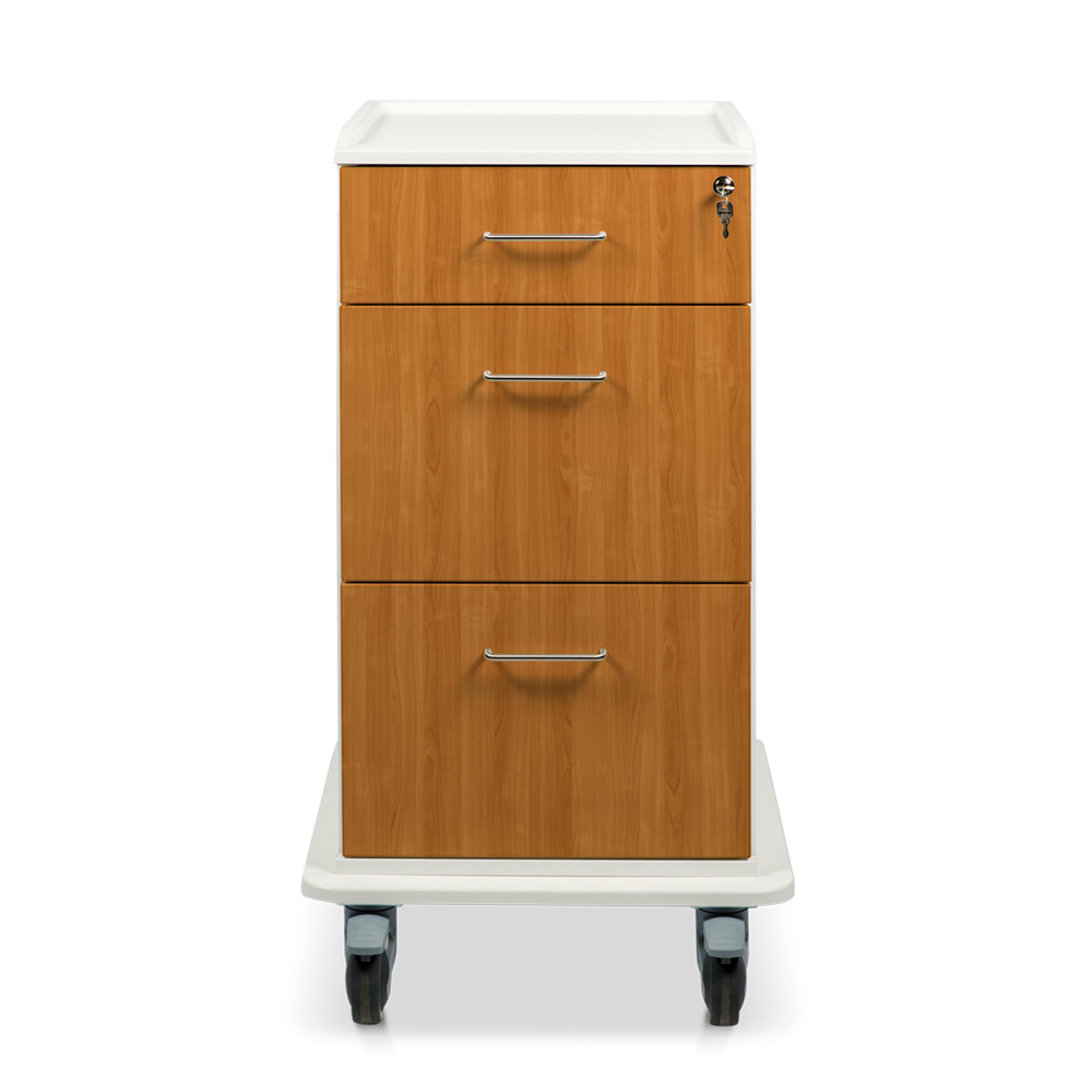 ETHERNASOLID® MULTICART Dokumentenwagen T17 mit 2 Doku-Auszügen und Schublade, Kirsche